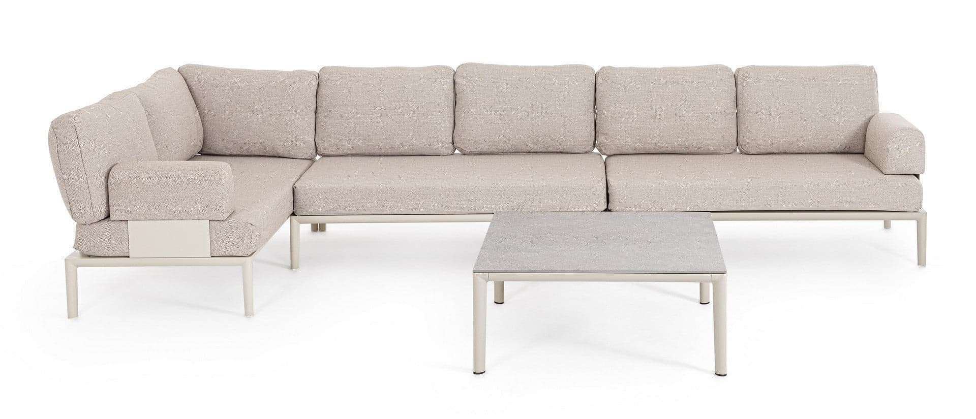 Divano "Gerald" struttura in alluminio verniciata a polvere 2 posti per arredo casa in Set di mobili Decor Space - Altamura, commercioVirtuoso.it