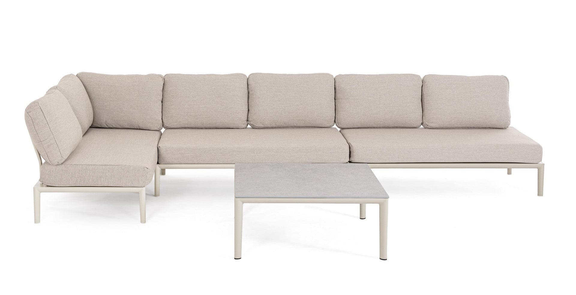 Divano "Gerald" struttura in alluminio verniciata a polvere 2 posti per arredo casa in Set di mobili Decor Space - Altamura, commercioVirtuoso.it