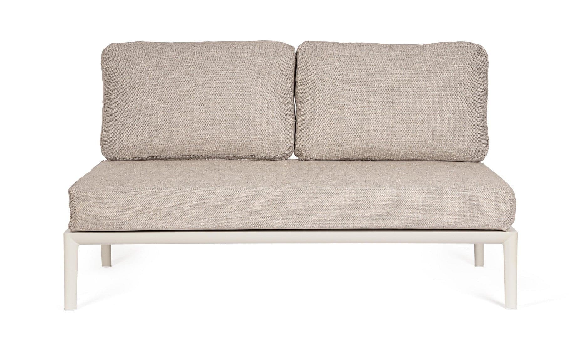Divano "Gerald" struttura in alluminio verniciata a polvere 2 posti per arredo casa in Set di mobili Decor Space - Altamura, commercioVirtuoso.it