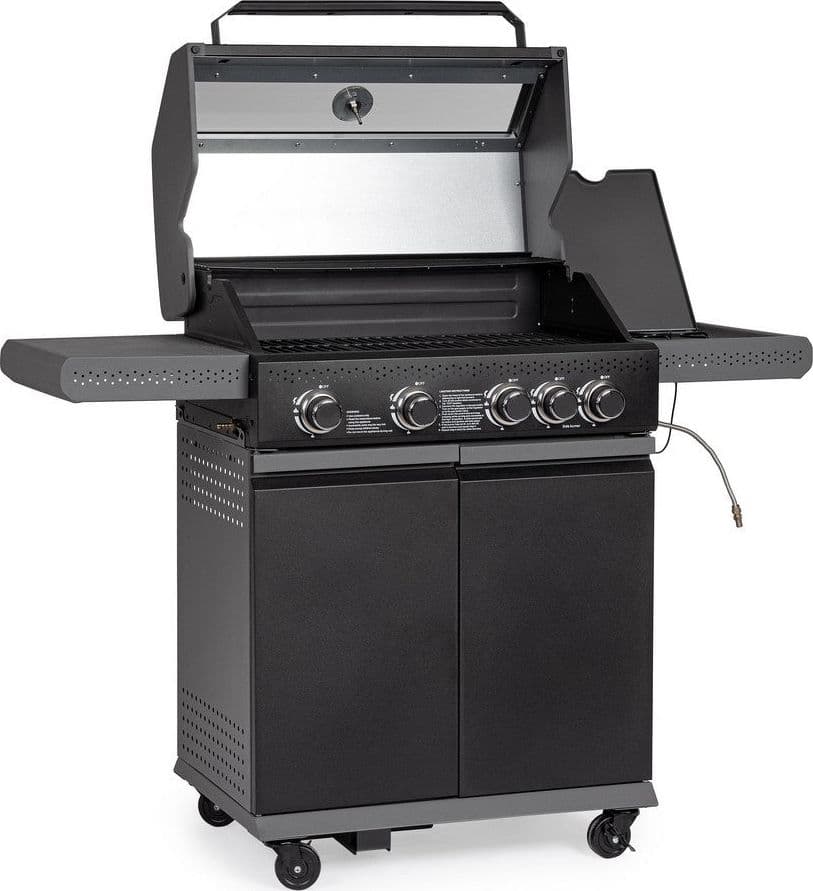 Barbecue a gas "Aleandro" con 5 bruciatori superfice di cottura in ghisa smaltata in Barbecue a gas Decor Space - Altamura, commercioVirtuoso.it