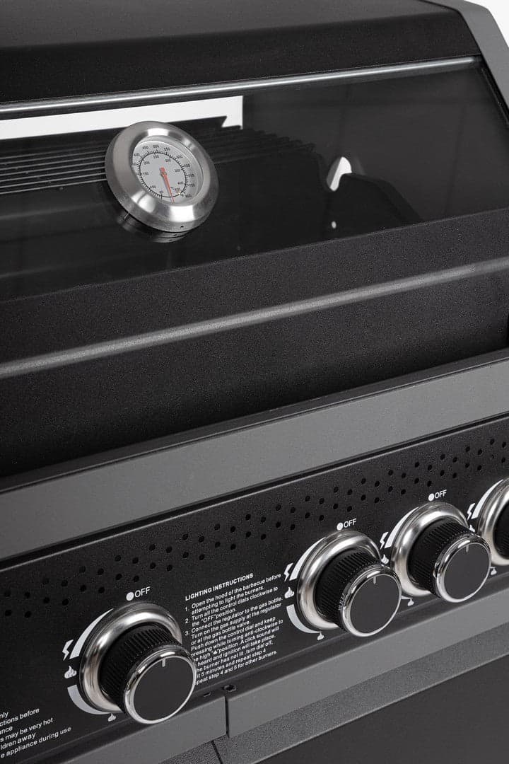 Barbecue a gas "Aleandro" con 5 bruciatori superfice di cottura in ghisa smaltata in Barbecue a gas Decor Space - Altamura, commercioVirtuoso.it