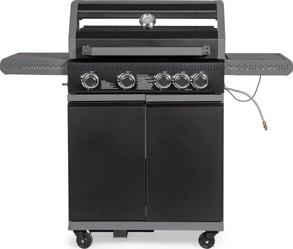 Barbecue a gas "Aleandro" con 5 bruciatori superfice di cottura in ghisa smaltata in Barbecue a gas Decor Space - Altamura, commercioVirtuoso.it