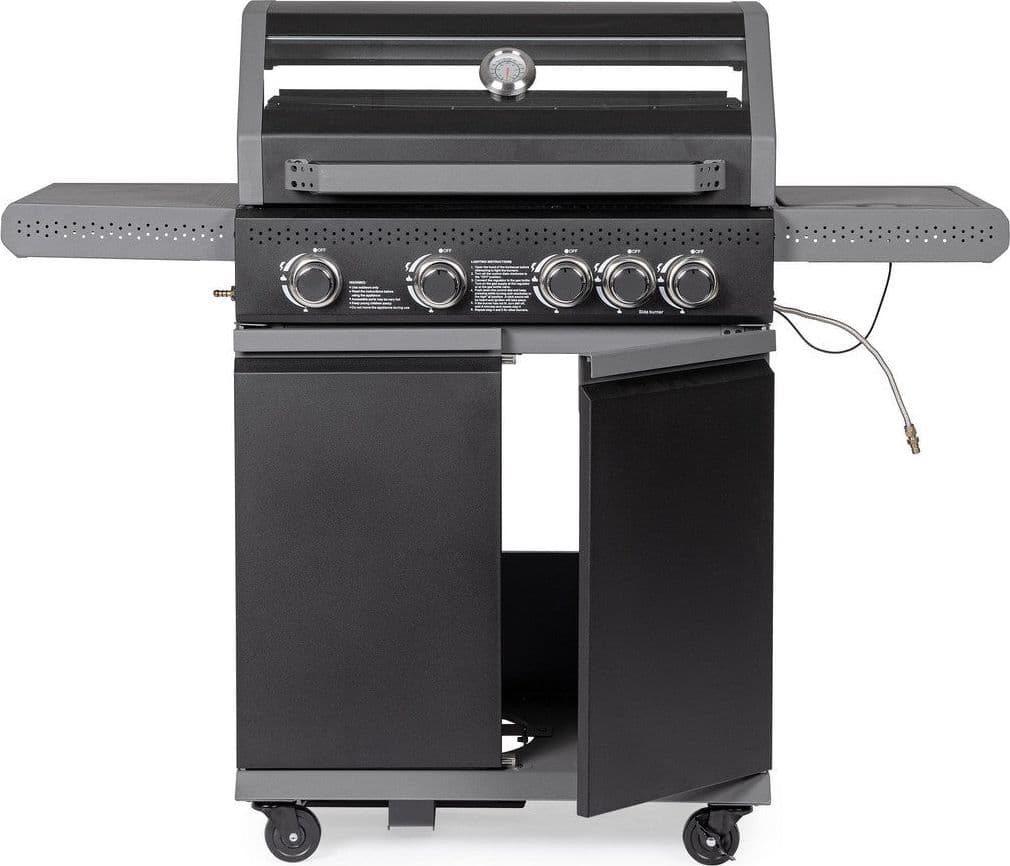 Barbecue a gas "Aleandro" con 5 bruciatori superfice di cottura in ghisa smaltata in Barbecue a gas Decor Space - Altamura, commercioVirtuoso.it
