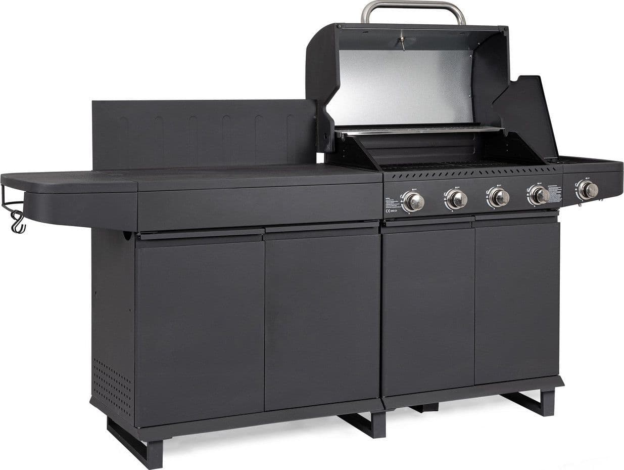 Cucina a gas "Merita" con superfice di cottura in ghisa smaltata in Padelle grill Decor Space - Altamura, commercioVirtuoso.it