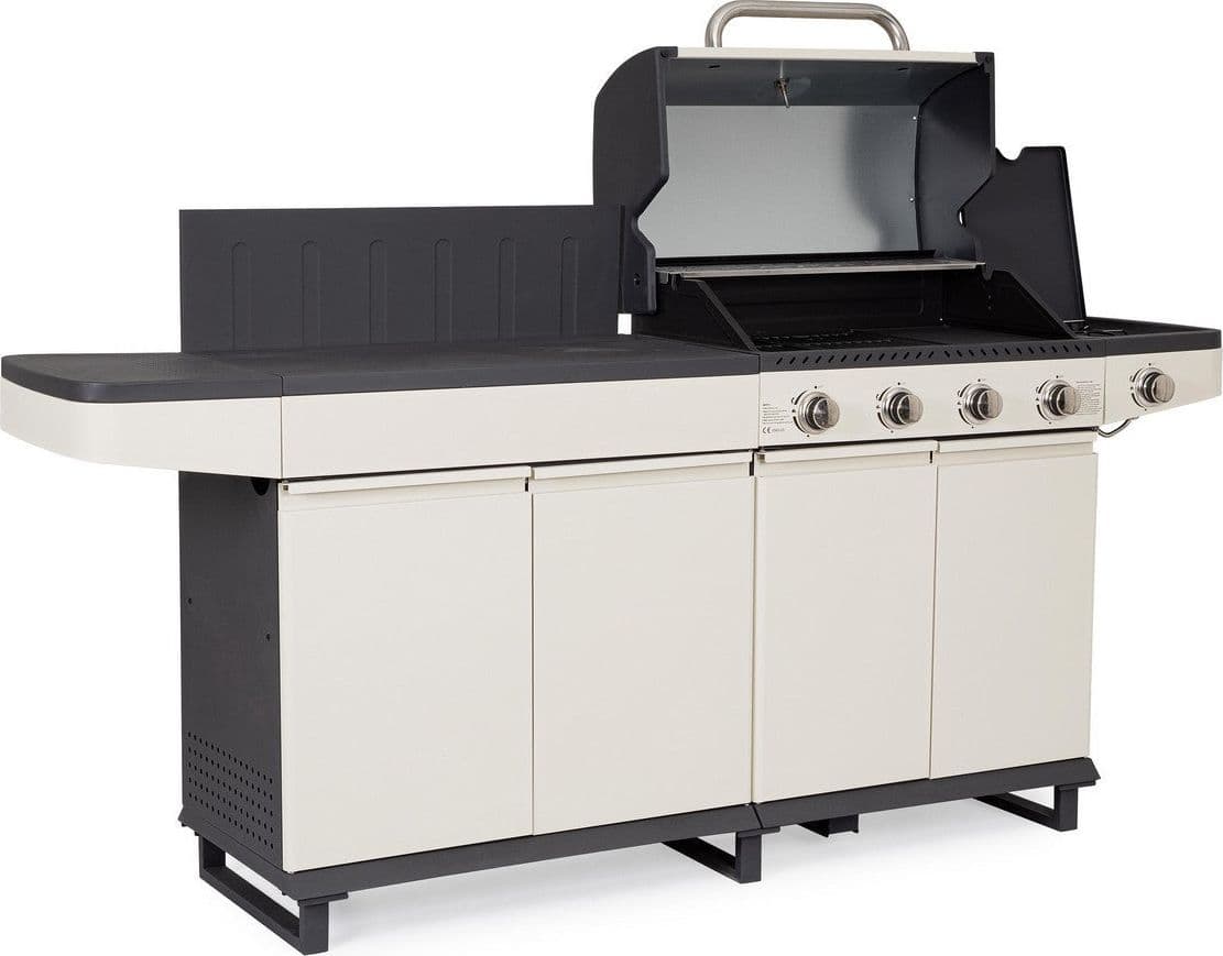 Cucina a gas "Merita" con superfice di cottura in ghisa smaltata in Padelle grill Decor Space - Altamura, commercioVirtuoso.it