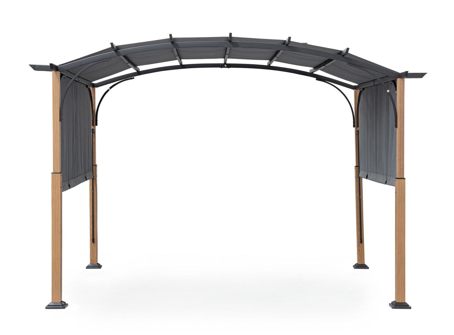 Gazebo "Taormina" color naturale-antracite, struttura in acciaio per esterno da 3,6 x 3 m in Gazebo Decor Space - Altamura, commercioVirtuoso.it