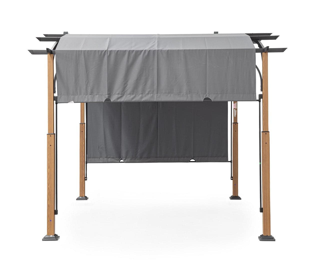 Gazebo "Taormina" color naturale-antracite, struttura in acciaio per esterno da 3,6 x 3 m in Gazebo Decor Space - Altamura, commercioVirtuoso.it
