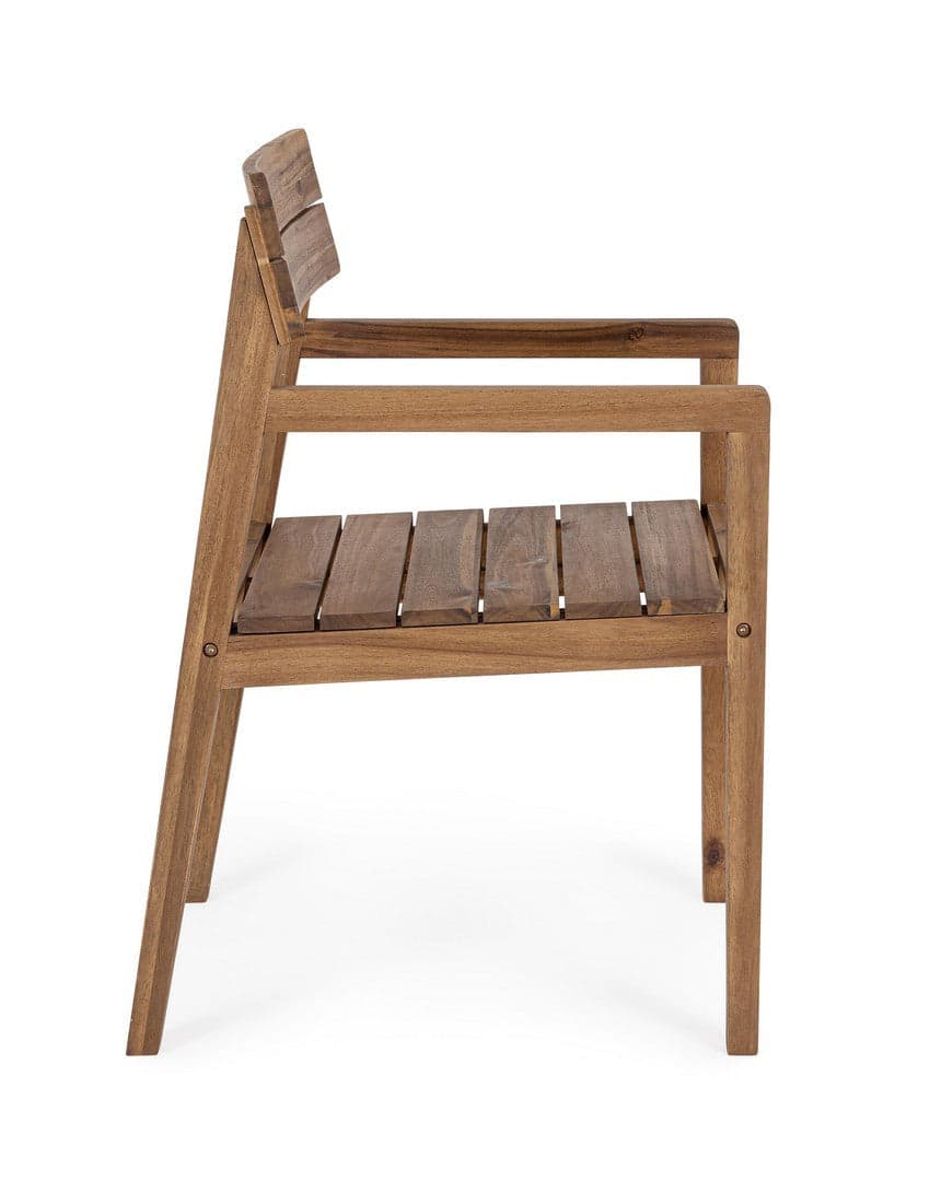 Sedia "Rodano" in legno di acacia con braccioli per interni ed esterni in Sedie Decor Space - Altamura, commercioVirtuoso.it
