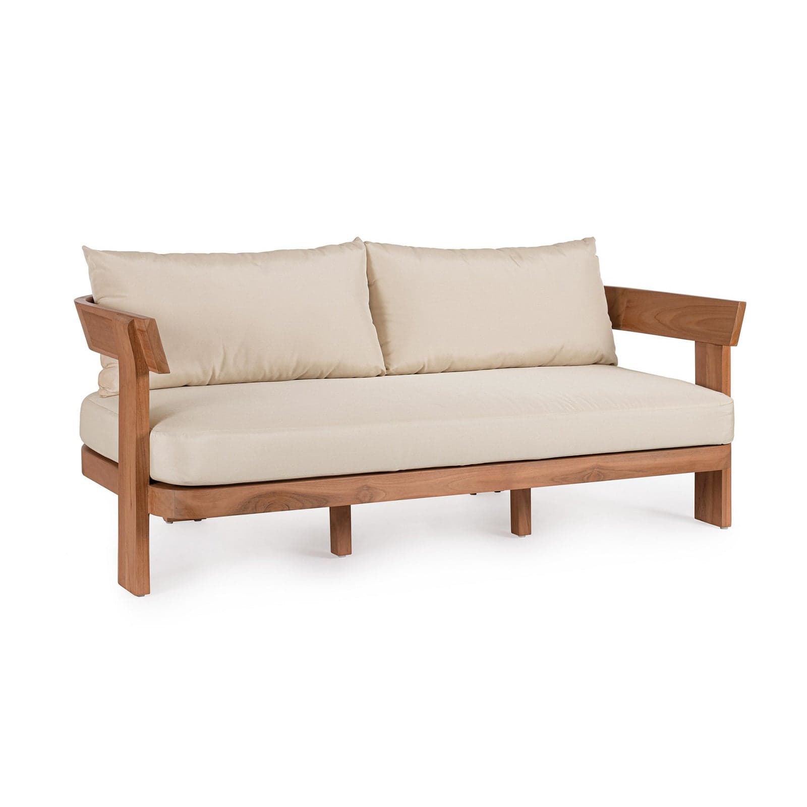 Salottino con cuscini "Evora" in legno teak da giardino e veranda in Set di mobili Decor Space - Altamura, commercioVirtuoso.it