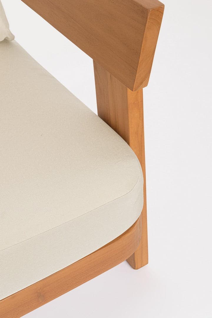 Salottino con cuscini "Evora" in legno teak da giardino e veranda in Set di mobili Decor Space - Altamura, commercioVirtuoso.it