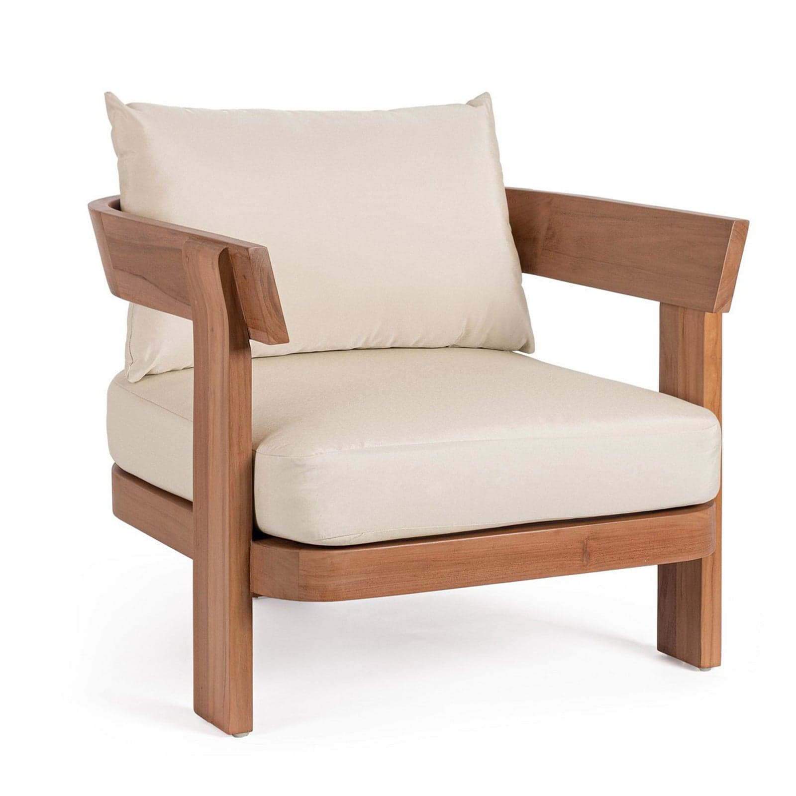 Salottino con cuscini "Evora" in legno teak da giardino e veranda in Set di mobili Decor Space - Altamura, commercioVirtuoso.it