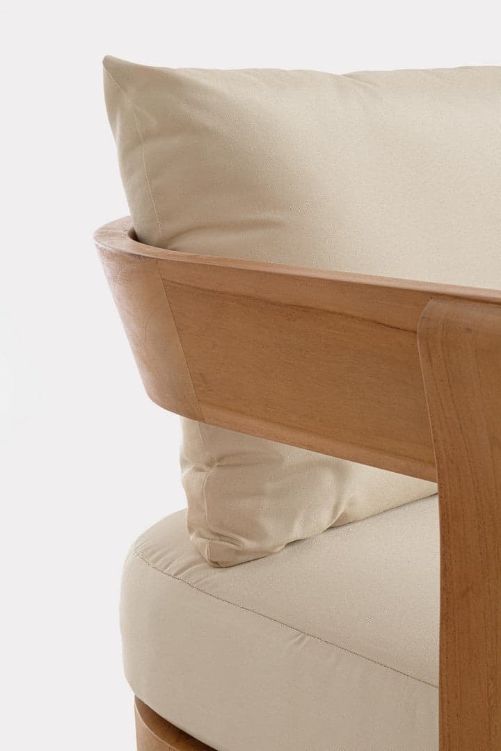 Salottino con cuscini "Evora" in legno teak da giardino e veranda in Set di mobili Decor Space - Altamura, commercioVirtuoso.it