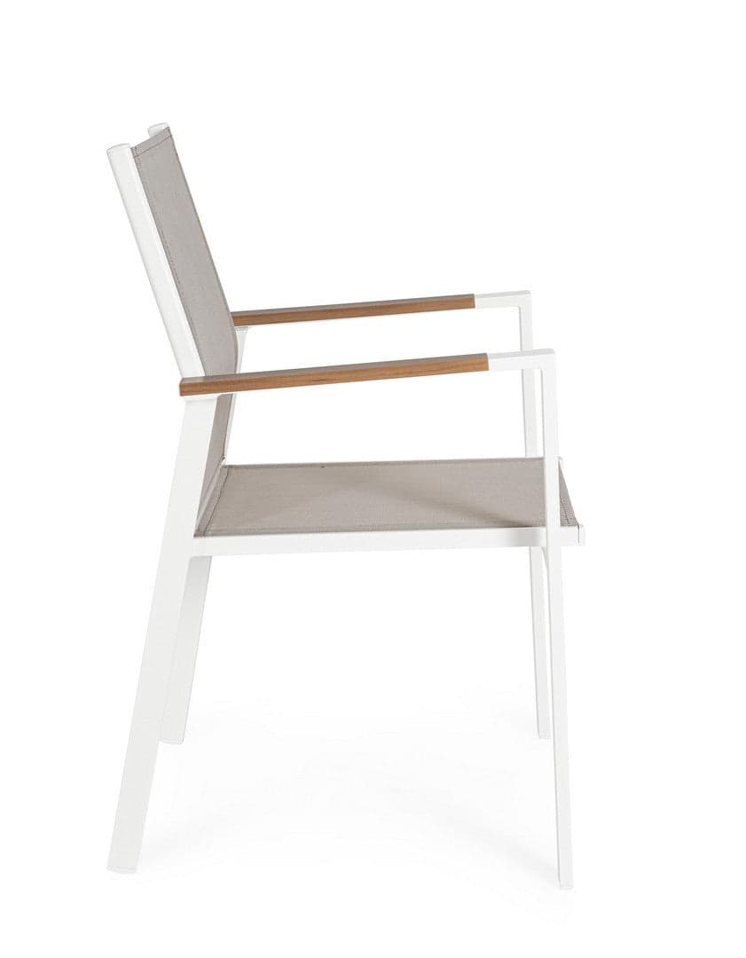 Sedia "Heta" struttura in alluminio seduta in textilene per interni ed esterni in Sedie Decor Space - Altamura, commercioVirtuoso.it