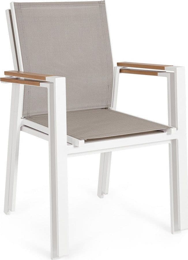 Sedia "Heta" struttura in alluminio seduta in textilene per interni ed esterni in Sedie Decor Space - Altamura, commercioVirtuoso.it