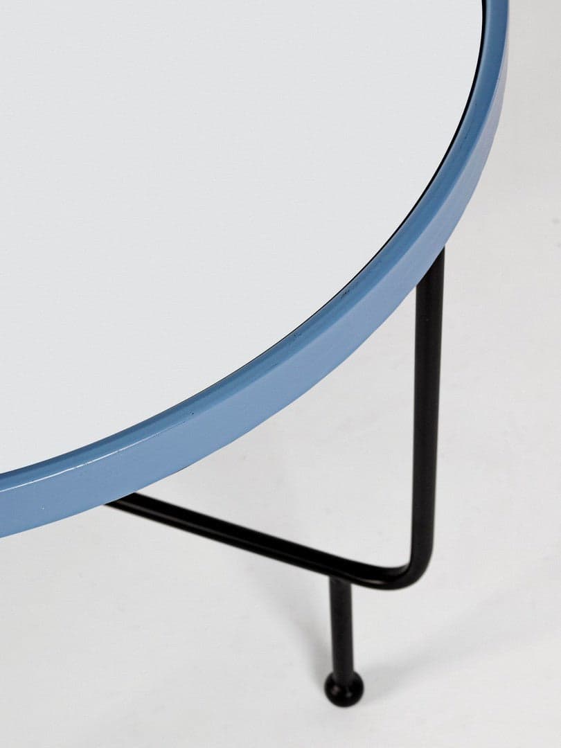 Tavolino "Painter" struttura in acciaio verniciato con specchio per arredamento in Console e tavoli da divano Decor Space - Altamura, commercioVirtuoso.it