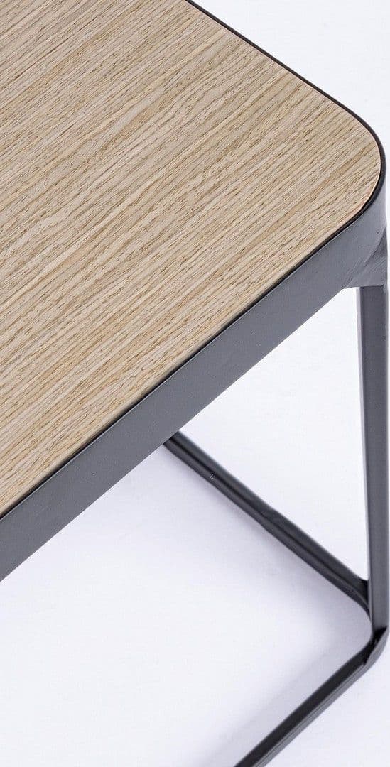 Tavolino "Everitt" struttura in acciaio piano in MDF per arredamento in Console e tavoli da divano Decor Space - Altamura, commercioVirtuoso.it