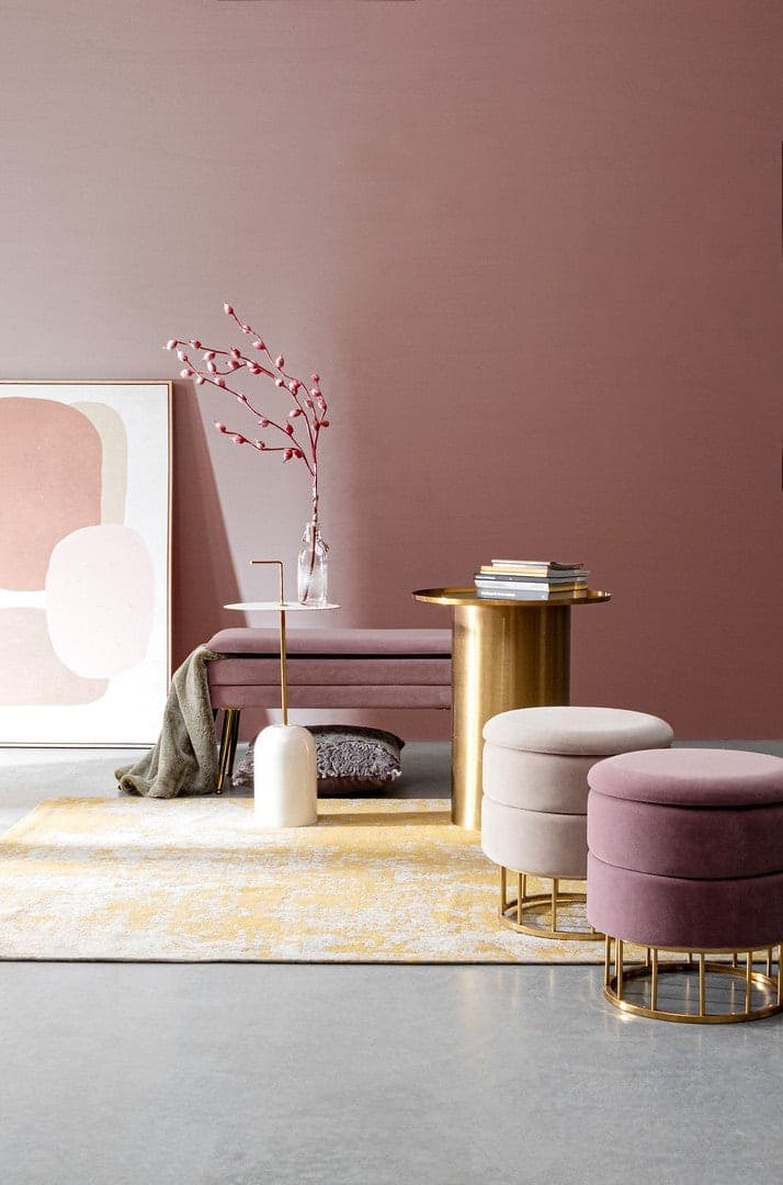 Tavolino "Tulasi" struttura in acciaio con finitura a smalto per arredamento in Console e tavoli da divano Decor Space - Altamura, commercioVirtuoso.it