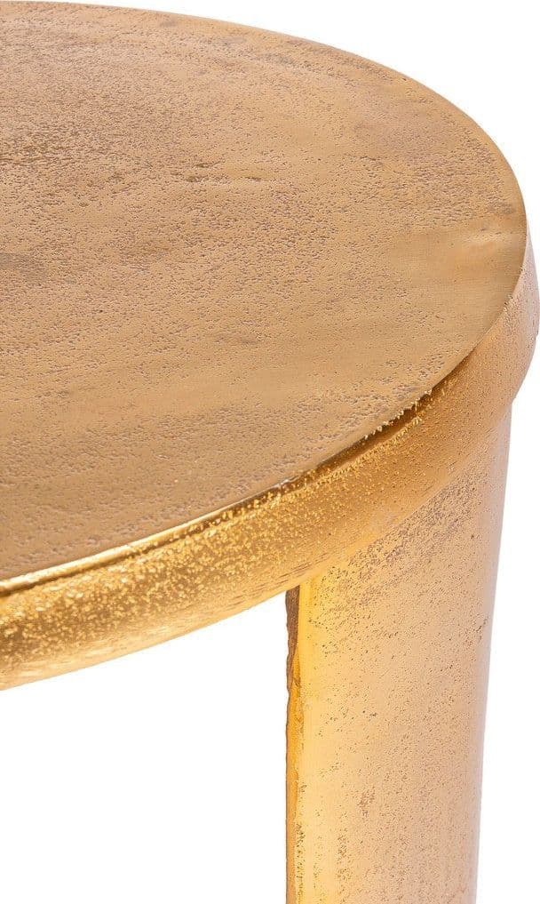 Tavolino "Varanasi" struttura in alluminio color oro per arredamento set da 2 in Console e tavoli da divano Decor Space - Altamura, commercioVirtuoso.it