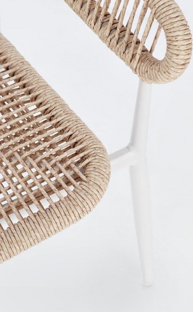 Sedia "Algaida" struttura in alluminio con braccioli per interni ed esterni in Sedie Decor Space - Altamura, commercioVirtuoso.it