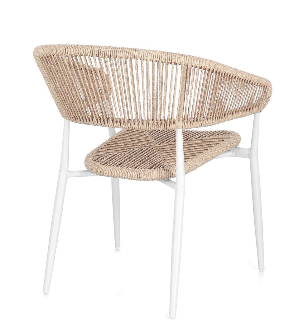 Sedia "Algaida" struttura in alluminio con braccioli per interni ed esterni in Sedie Decor Space - Altamura, commercioVirtuoso.it