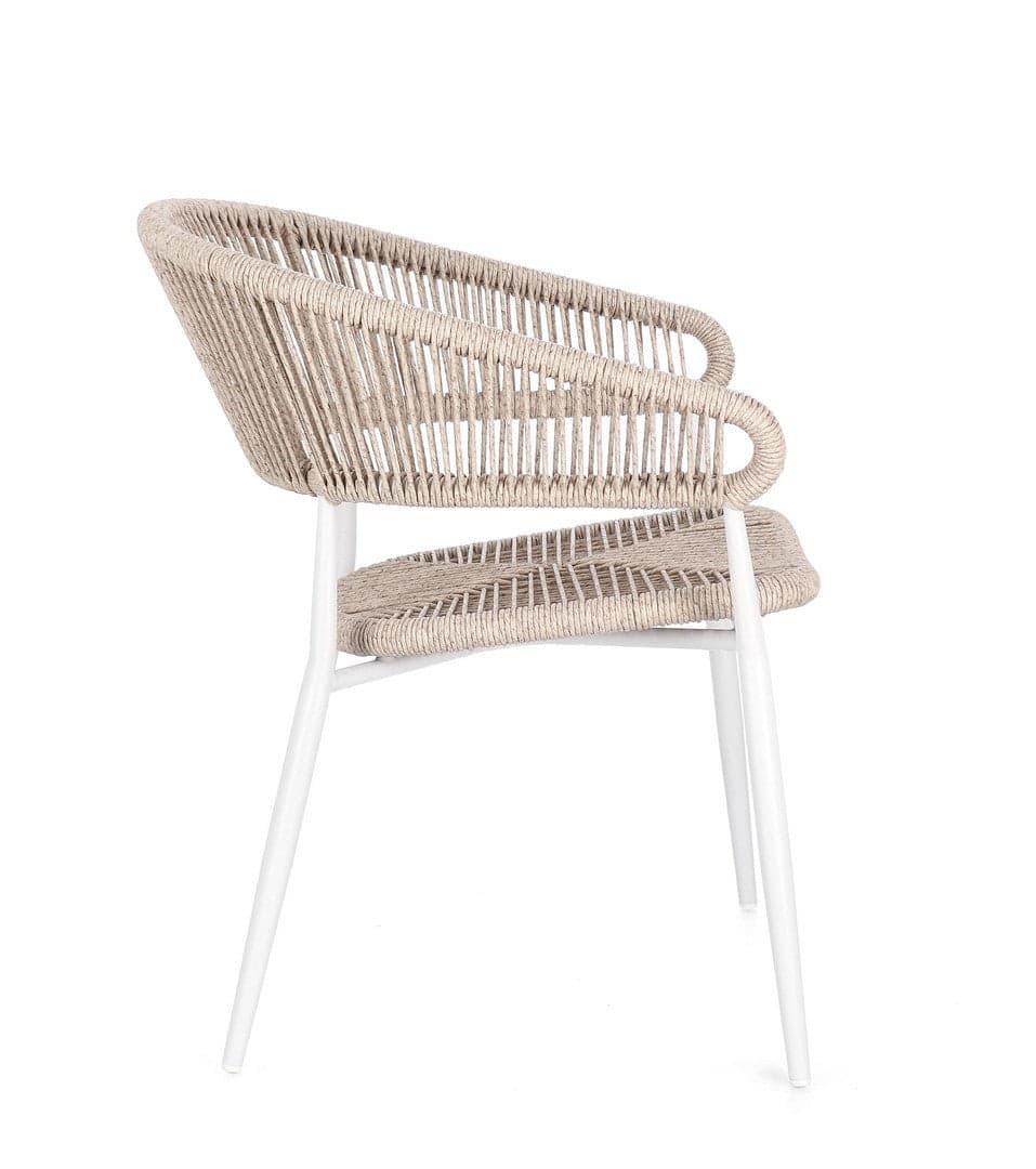 Sedia "Algaida" struttura in alluminio con braccioli per interni ed esterni in Sedie Decor Space - Altamura, commercioVirtuoso.it