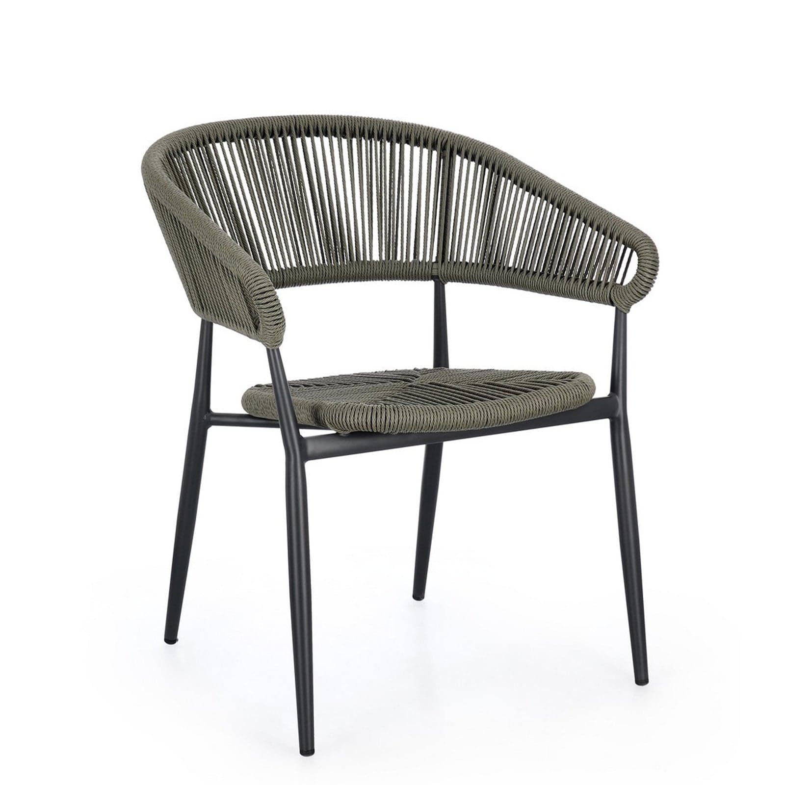Sedia "Algaida" struttura in alluminio con braccioli per interni ed esterni in Sedie Decor Space - Altamura, commercioVirtuoso.it