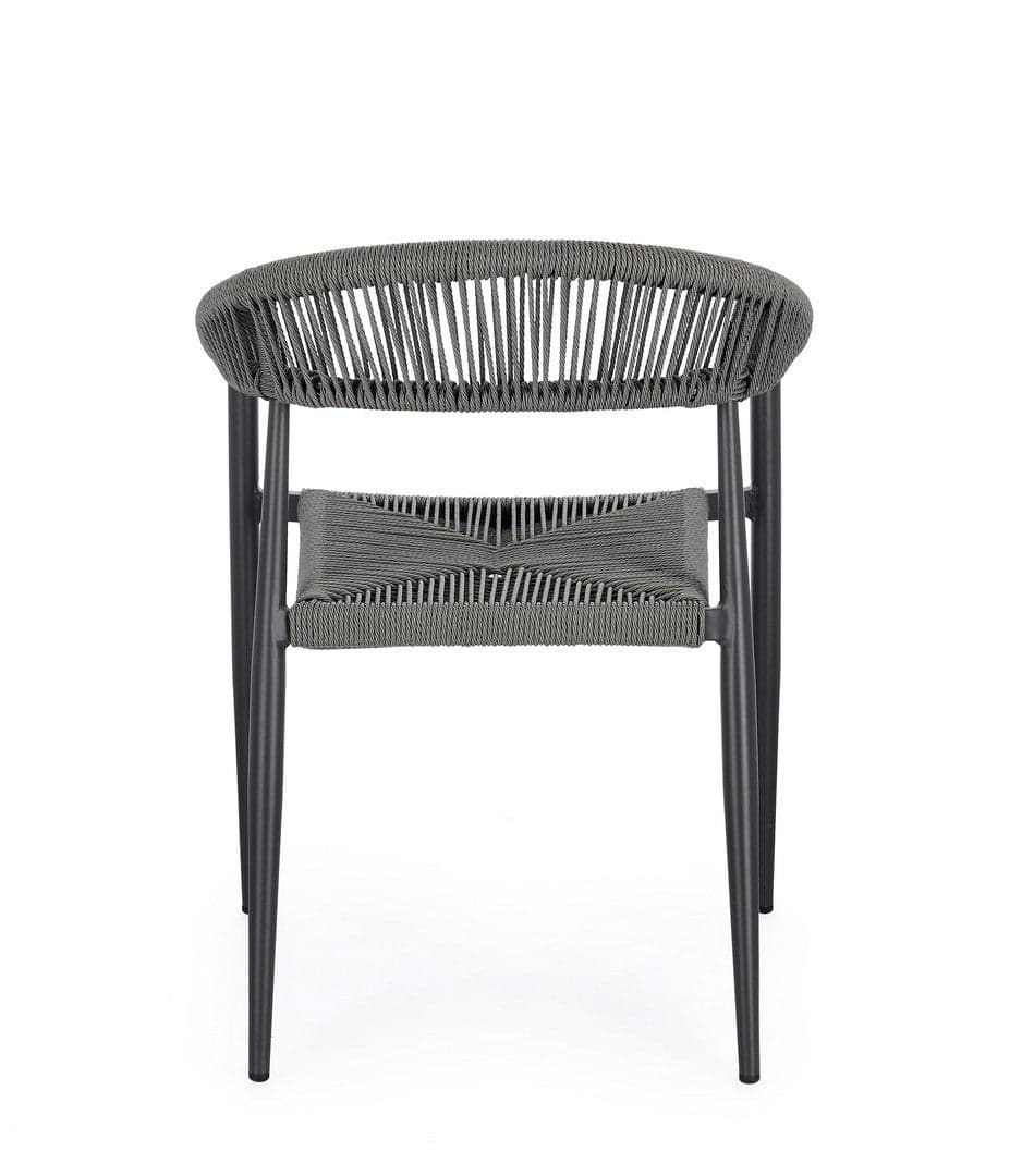 Sedia "Jandia" struttura in alluminio con braccioli per interni ed esterni in Sedie Decor Space - Altamura, commercioVirtuoso.it