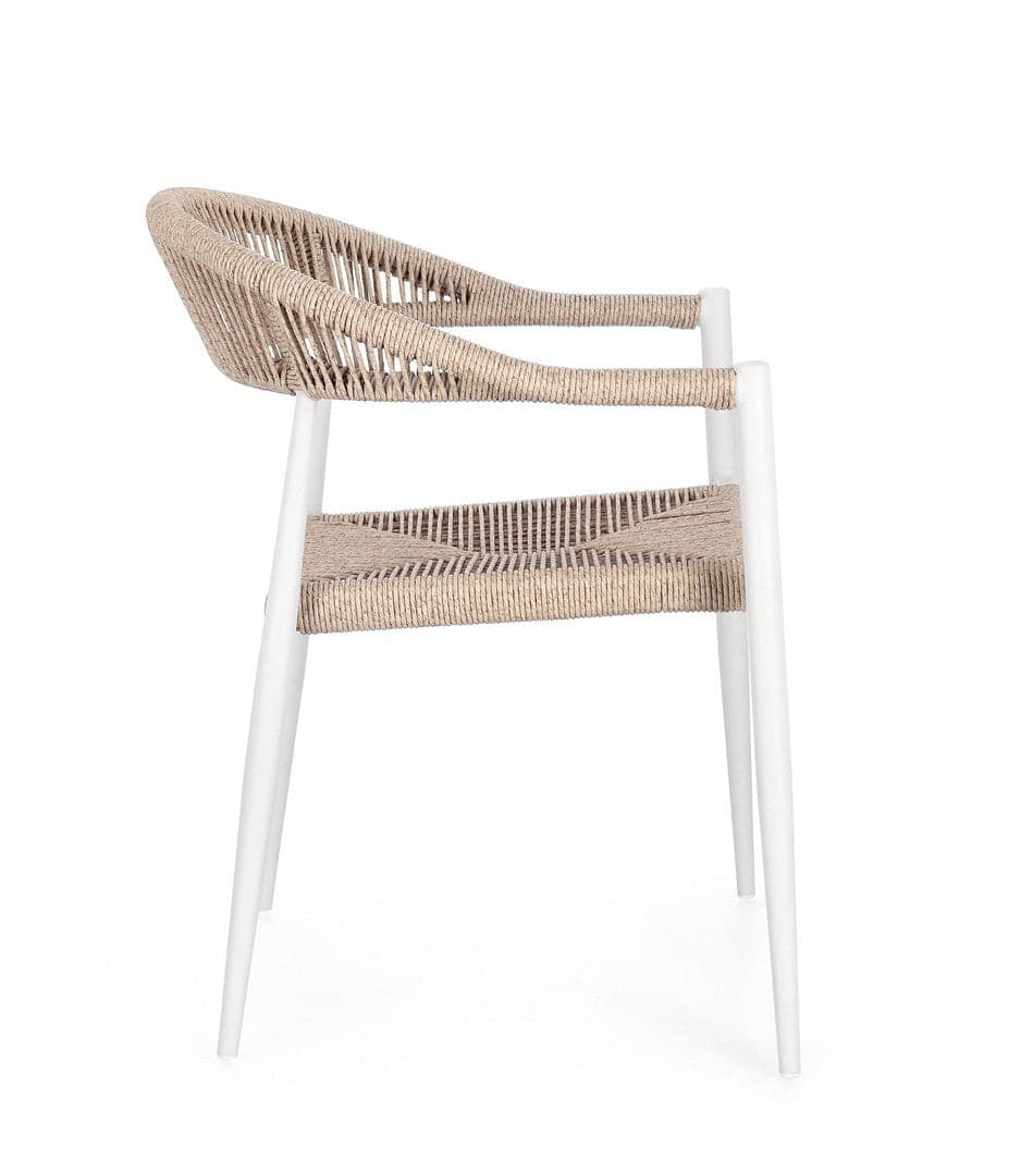 Sedia "Jandia" struttura in alluminio con braccioli per interni ed esterni in Sedie Decor Space - Altamura, commercioVirtuoso.it
