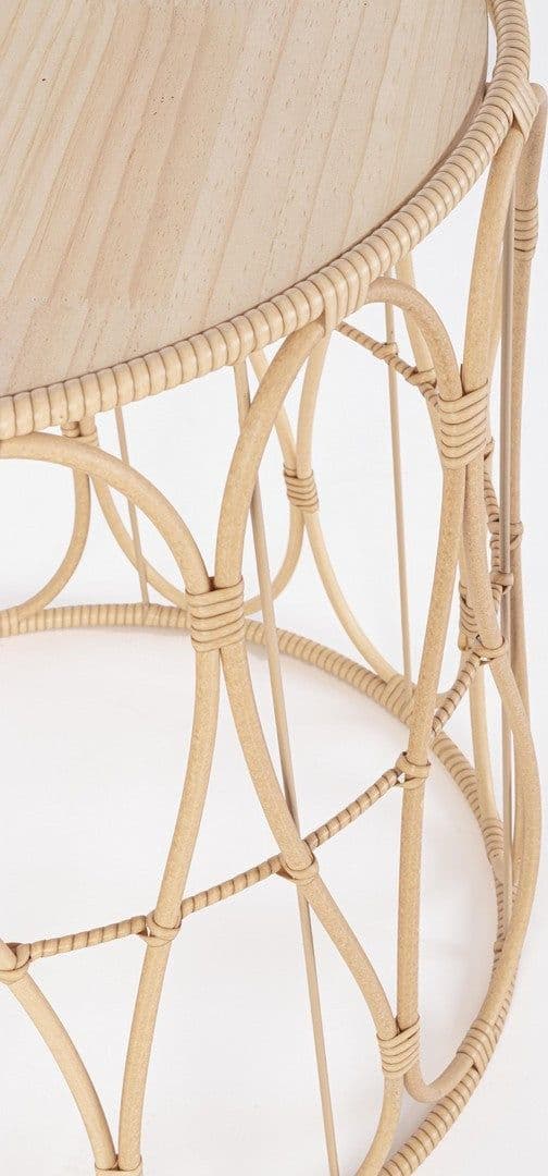 Tavolino "Sherly" struttura in polyrattan per arredamento set da 2 in Console e tavoli da divano Decor Space - Altamura, commercioVirtuoso.it