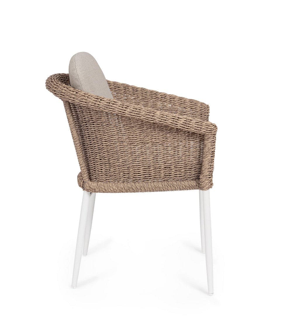 Sedia "Oceana" struttura in alluminio con cuscino per interni ed esterni in Sedie Decor Space - Altamura, commercioVirtuoso.it