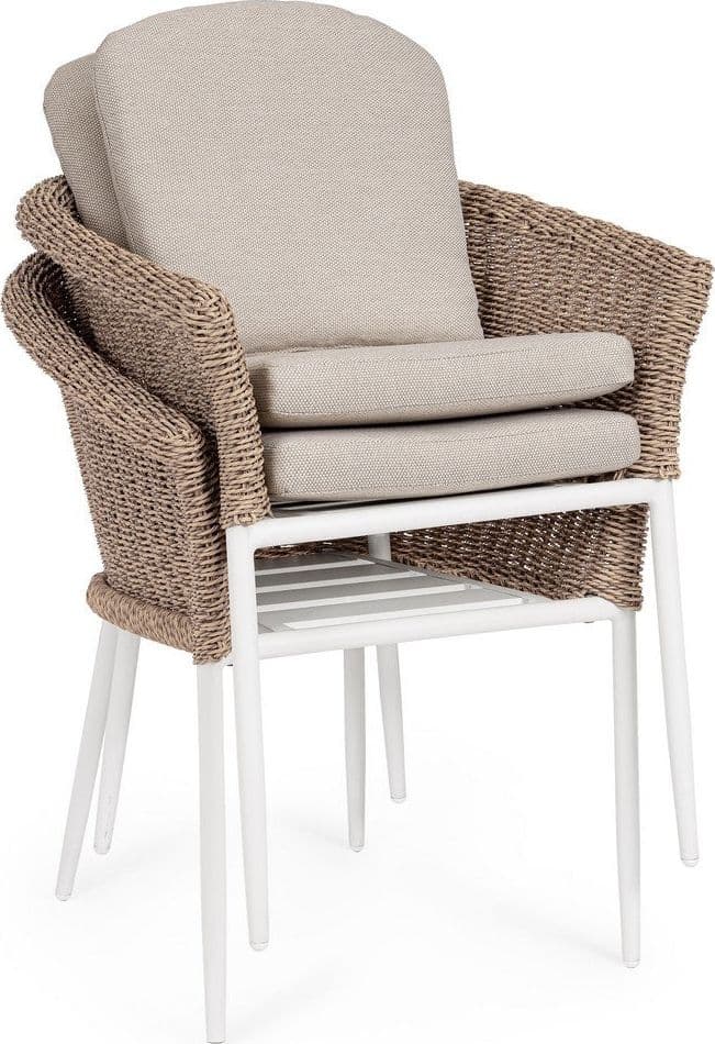 Sedia "Oceana" struttura in alluminio con cuscino per interni ed esterni in Sedie Decor Space - Altamura, commercioVirtuoso.it