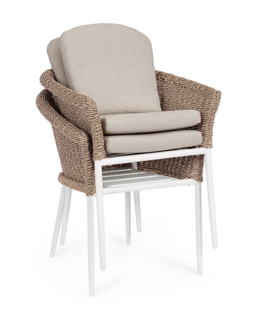 Sedia "Oceana" struttura in alluminio con cuscino per interni ed esterni in Sedie Decor Space - Altamura, commercioVirtuoso.it