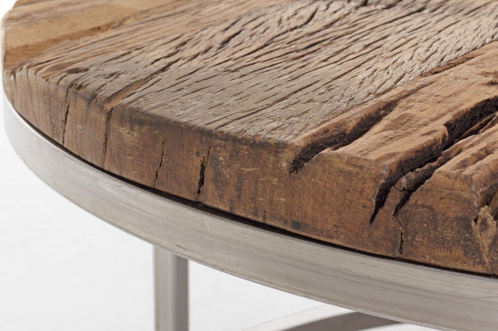 Tavolini "Rafter" struttura in acciaio e piano in legno per arredamento set da 2 in Console e tavoli da divano Decor Space - Altamura, commercioVirtuoso.it