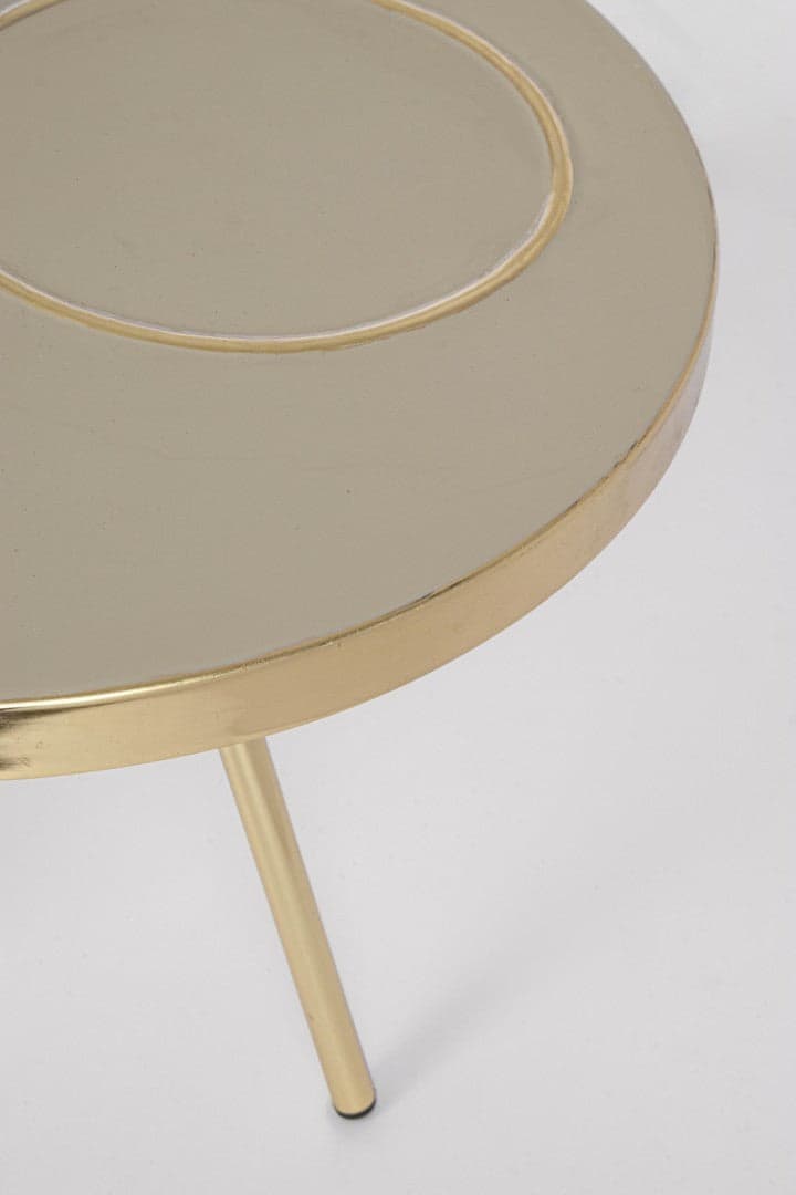 Tavolino "Kesar" struttura in acciaio e piano con finitura a smalto per arredamento in Console e tavoli da divano Decor Space - Altamura, commercioVirtuoso.it