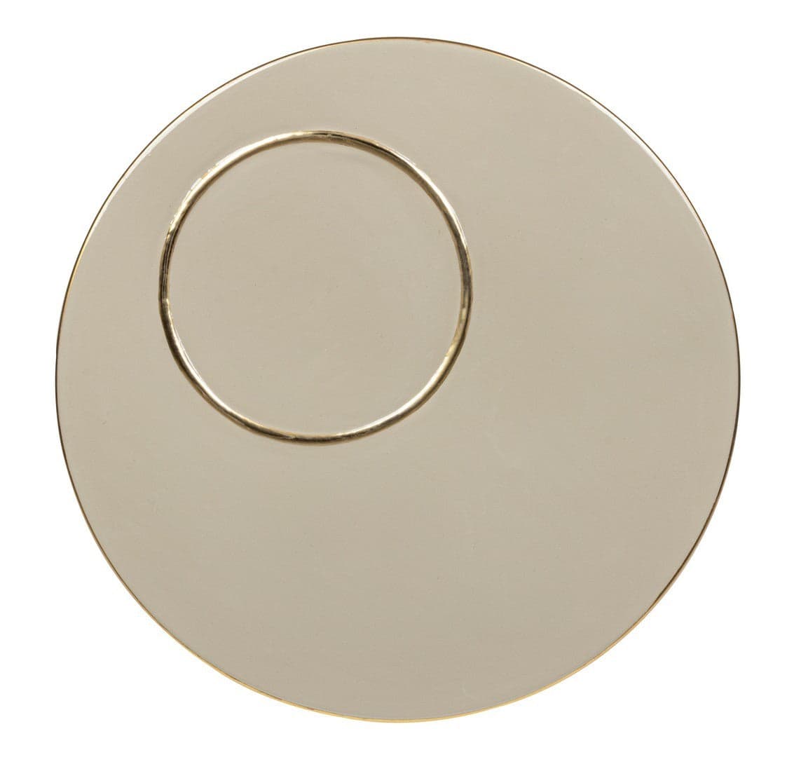 Tavolino "Kesar" struttura in acciaio e piano con finitura a smalto per arredamento in Console e tavoli da divano Decor Space - Altamura, commercioVirtuoso.it