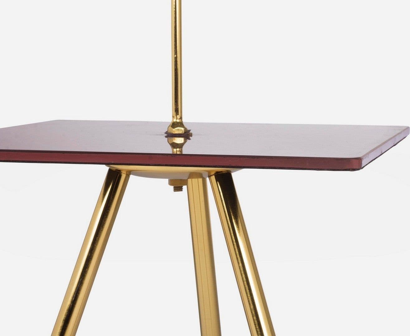 Tavolino "Inesh" struttura in acciaio piano in vetro per arredamento in Console e tavoli da divano Decor Space - Altamura, commercioVirtuoso.it
