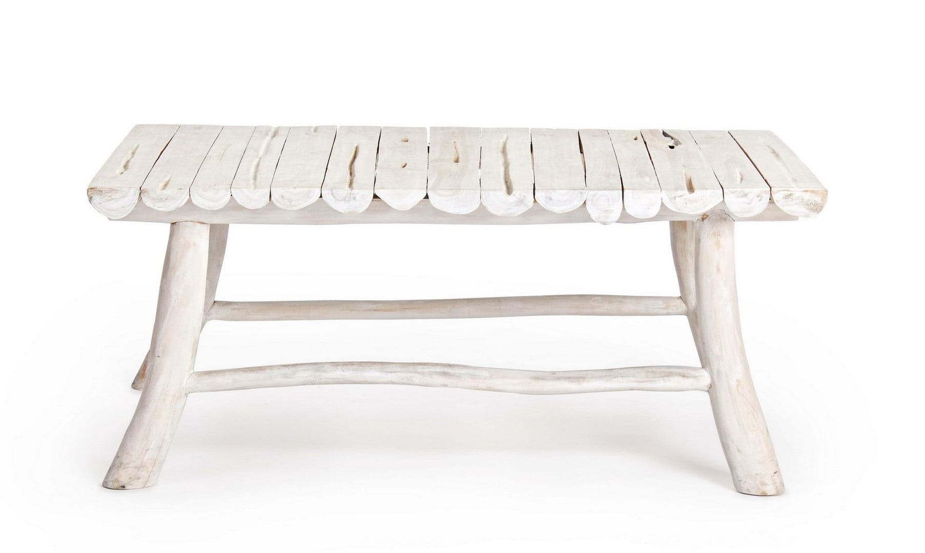Tavolino "Sahel" con rami di teak sbiancato per arredamento in Console e tavoli da divano Decor Space - Altamura, commercioVirtuoso.it