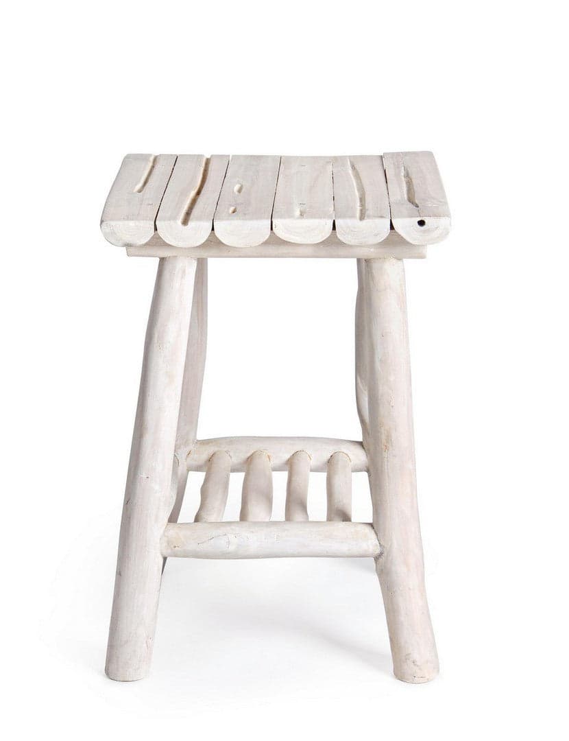 Tavolino "Sahel" con rami di teak sbiancato per arredamento in Console e tavoli da divano Decor Space - Altamura, commercioVirtuoso.it