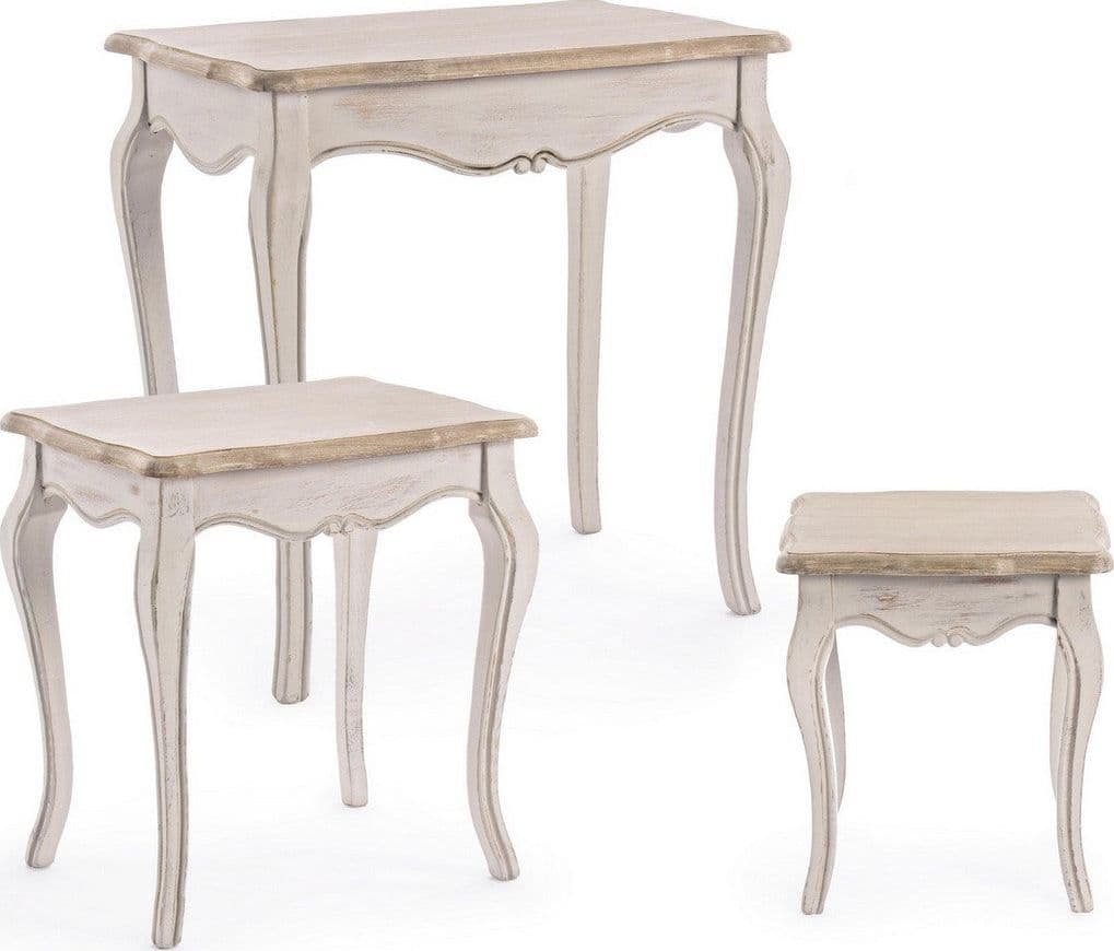 Tavolini "Clarisse" struttura in legno paulownia con pannelli in MDF per interni in Console e tavoli da divano Decor Space - Altamura, commercioVirtuoso.it