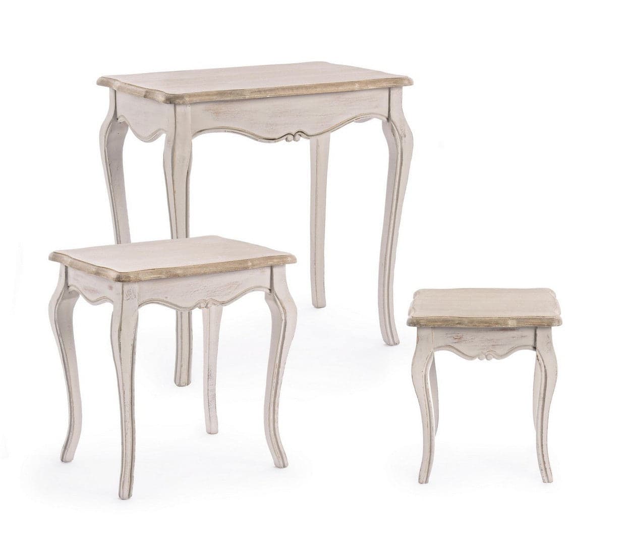 Tavolini "Clarisse" struttura in legno paulownia con pannelli in MDF per interni in Console e tavoli da divano Decor Space - Altamura, commercioVirtuoso.it