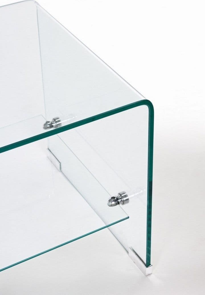 Tavolino "Iride" struttura in vetro non temperato 2 posti per interni in Console e tavoli da divano Decor Space - Altamura, commercioVirtuoso.it