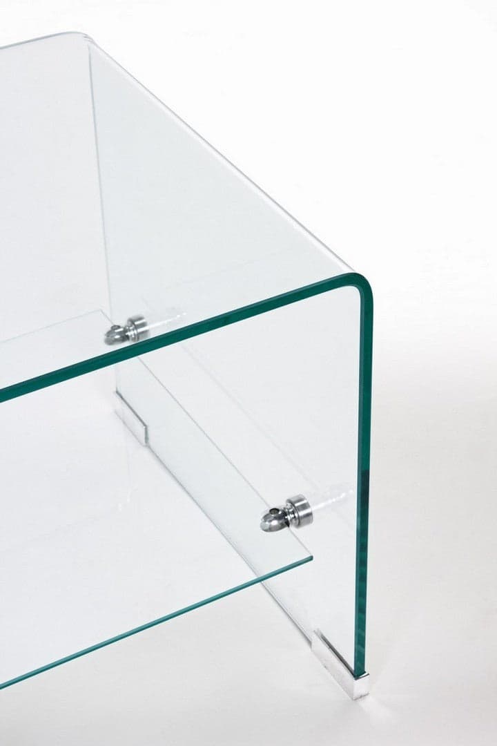 Tavolino "Iride" struttura in vetro non temperato 2 posti per interni in Console e tavoli da divano Decor Space - Altamura, commercioVirtuoso.it