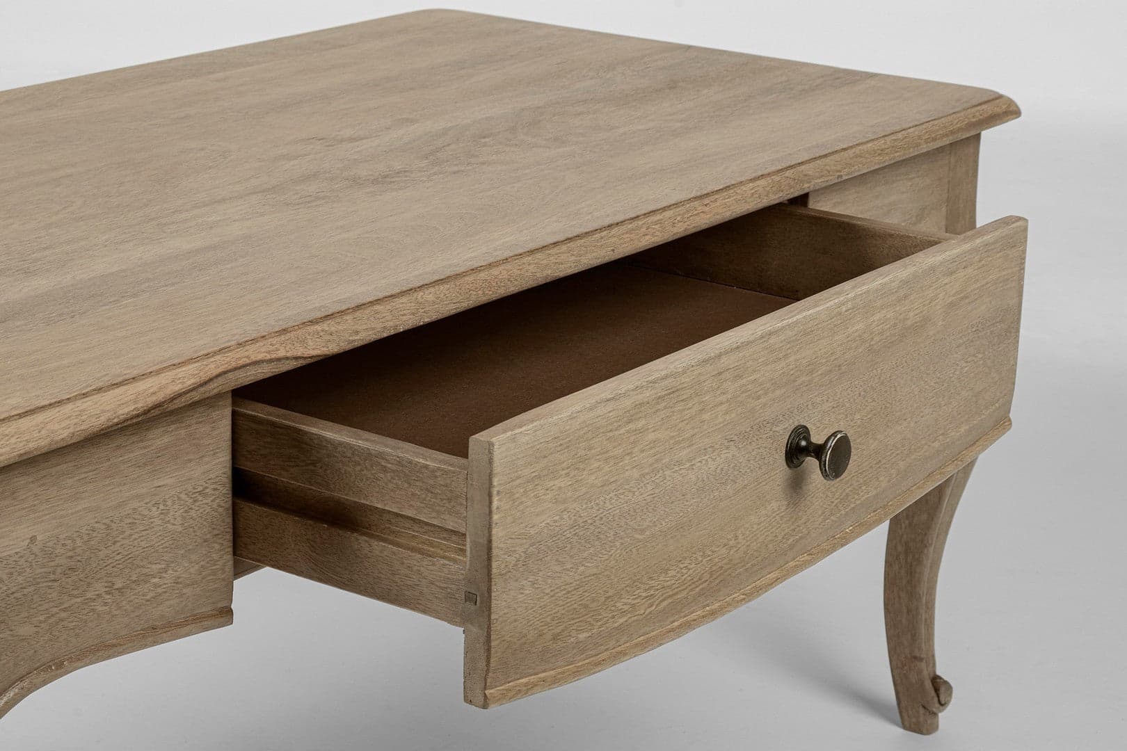 Tavolino "Domitille" struttura in legno di mango con cassetto per interni in Console e tavoli da divano Decor Space - Altamura, commercioVirtuoso.it