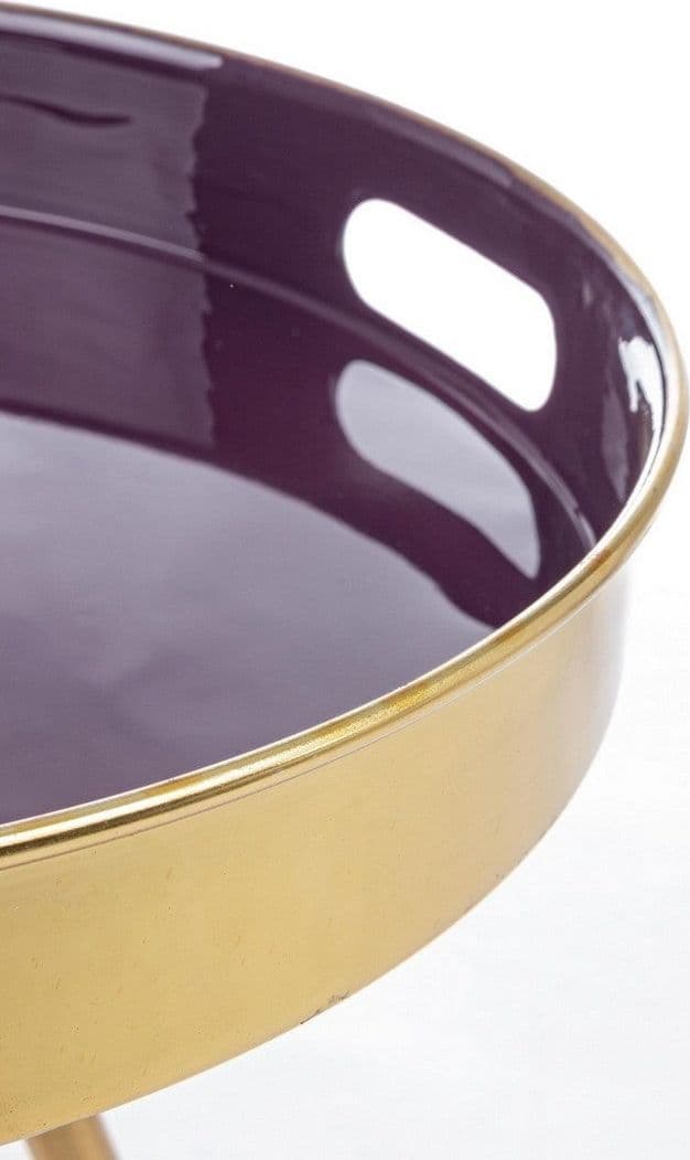 Tavolino "Inesh" struttura in acciaio piano con finitura a smalto per arredamento in Console e tavoli da divano Decor Space - Altamura, commercioVirtuoso.it