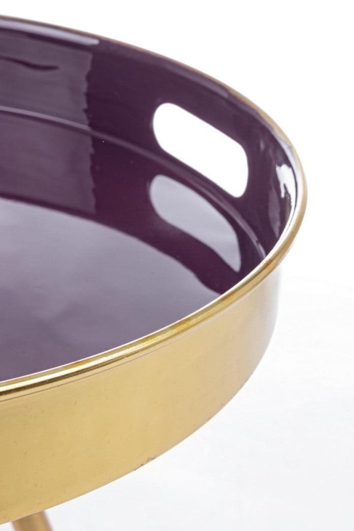 Tavolino "Inesh" struttura in acciaio piano con finitura a smalto per arredamento in Console e tavoli da divano Decor Space - Altamura, commercioVirtuoso.it