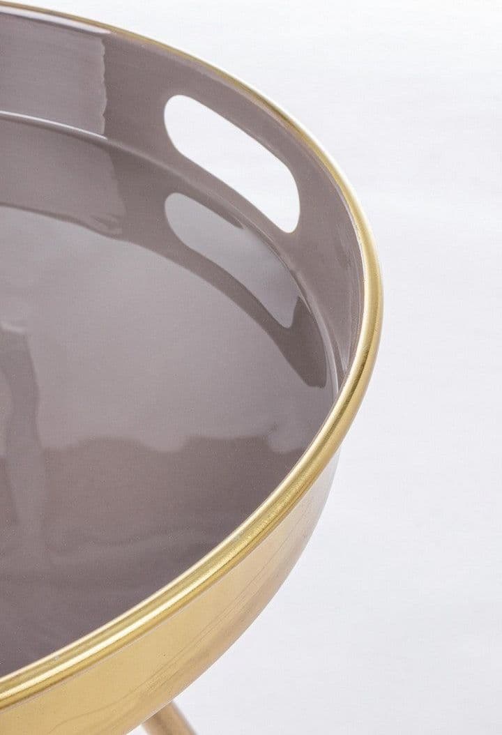 Tavolino "Inesh" struttura in acciaio piano con finitura a smalto per arredamento in Console e tavoli da divano Decor Space - Altamura, commercioVirtuoso.it