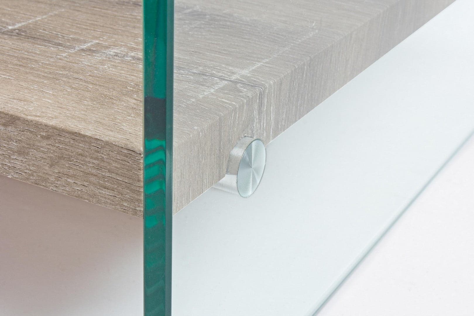 Tavolino "Kenya" struttura in vetro con mensola per interni in Console e tavoli da divano Decor Space - Altamura, commercioVirtuoso.it