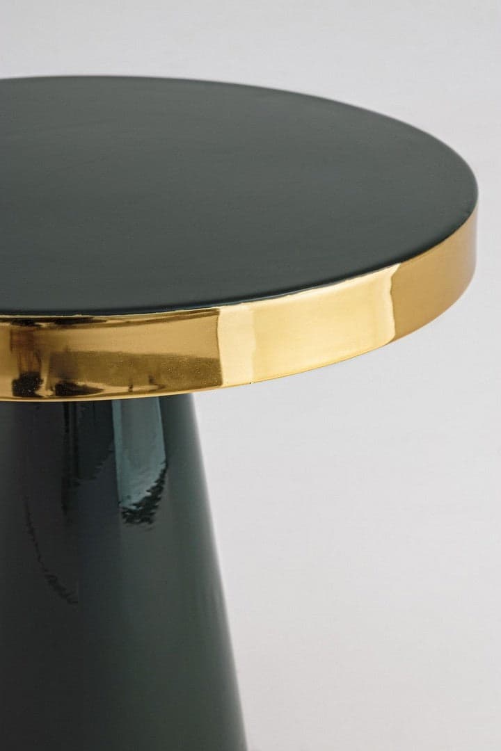 Tavolino "Nandika" tondo con struttura in acciaio per interni in Console e tavoli da divano Decor Space - Altamura, commercioVirtuoso.it