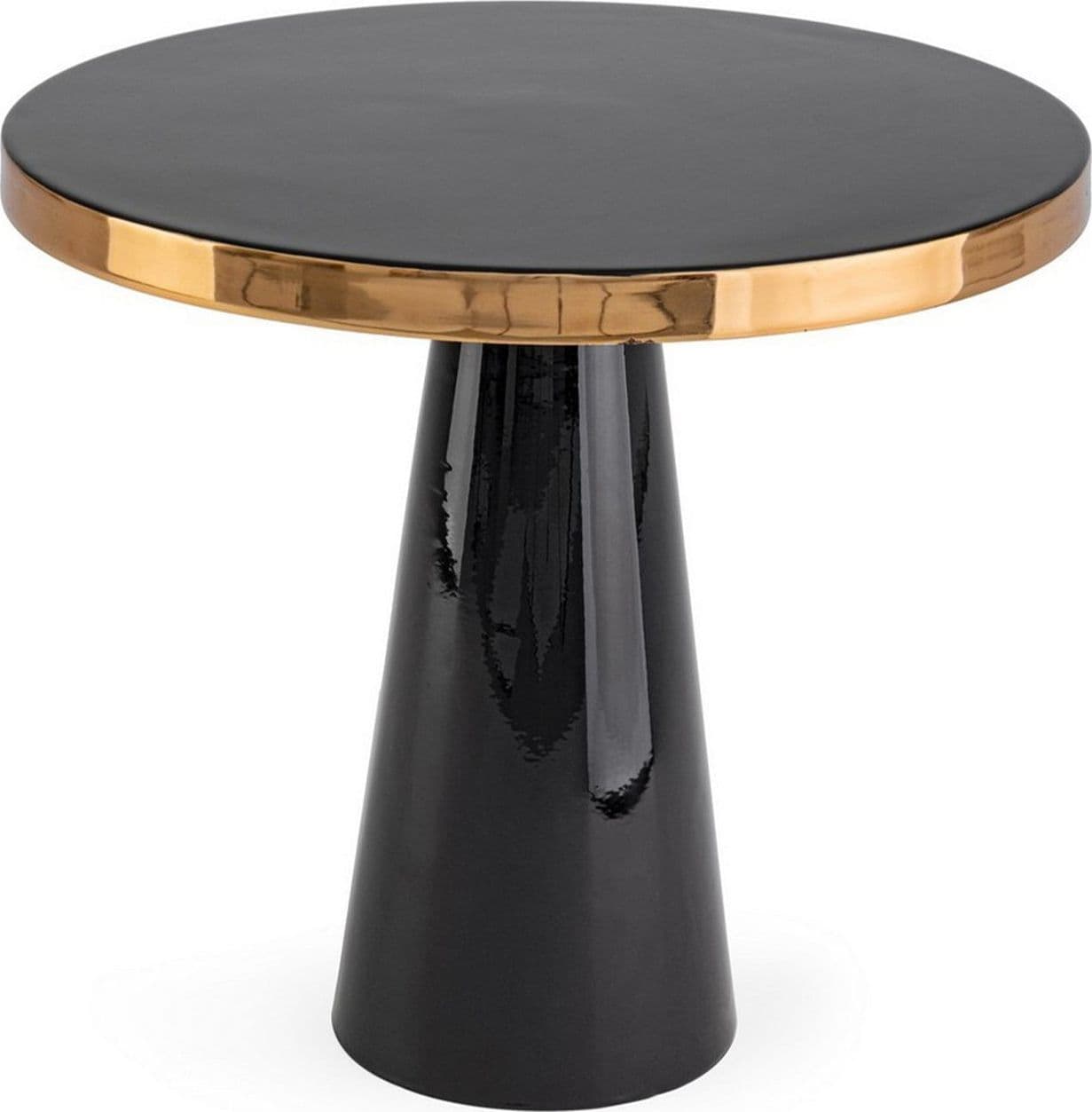 Tavolino "Nandika" tondo con struttura in acciaio per interni in Console e tavoli da divano Decor Space - Altamura, commercioVirtuoso.it