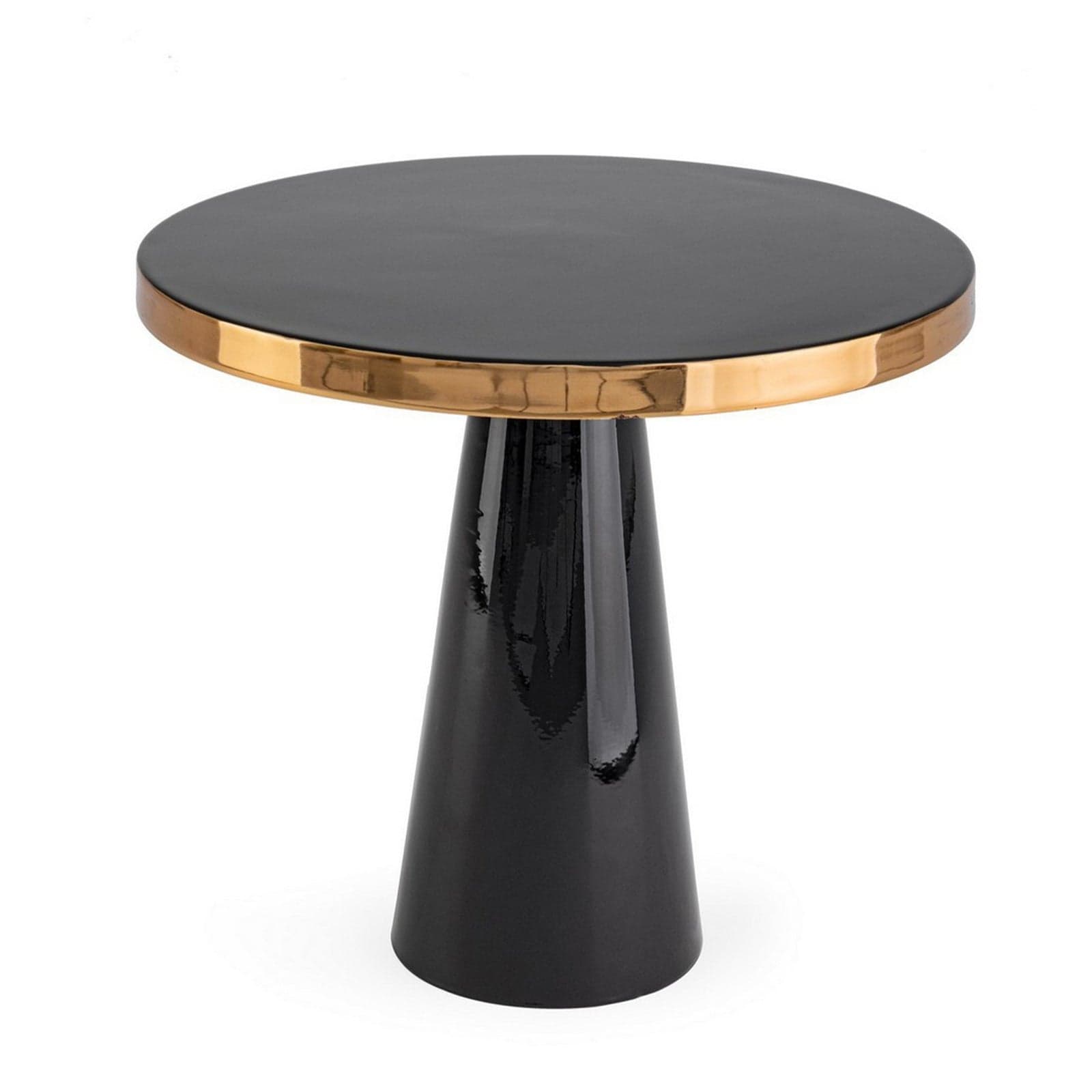 Tavolino "Nandika" tondo con struttura in acciaio per interni in Console e tavoli da divano Decor Space - Altamura, commercioVirtuoso.it